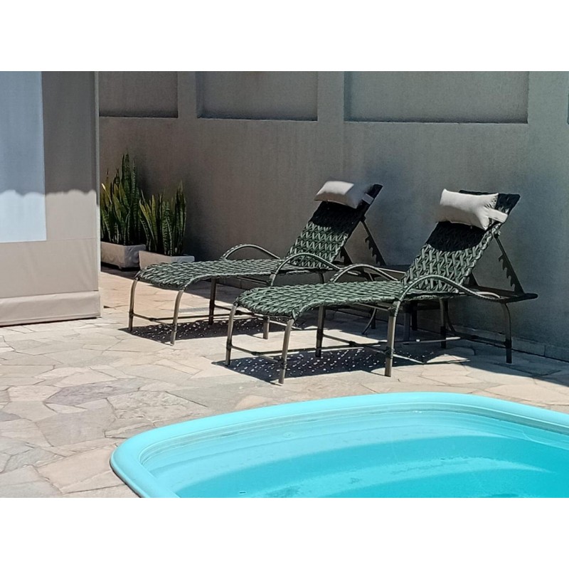 Espreguiçadeira Regulável Aluminio Coméia Espreguiçadeira Regulável Aluminio Coméia